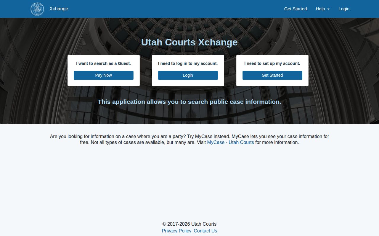 Utah court search for Beaver County release case records