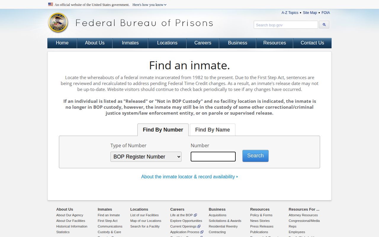 Federal inmate release search for a Beaver County linked case